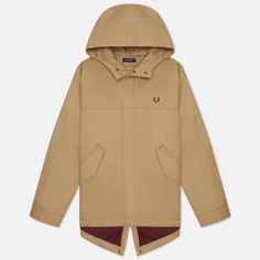 Мужская куртка парка Fred Perry Hearvy Twill, цвет бежевый