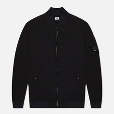 Мужская куртка бомбер C.P. Company Nycra-R Garment Dyed Lens, цвет чёрный, размер 54