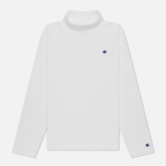 Женский лонгслив Champion Reverse Weave High Neck Embroidered C Logo Chest And Sleeve, цвет белыйS