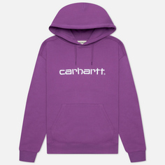 Женская толстовка Carhartt WIP W Carhartt Hooded 9 Oz, цвет фиолетовый