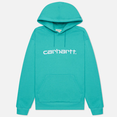 Женская толстовка Carhartt WIP W Carhartt Hooded 9 Oz, цвет голубой