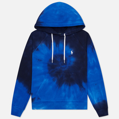 Женская толстовка Polo Ralph Lauren Spiral Tie-Dye Terry Hoodie, цвет синий