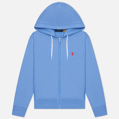 Женская толстовка Polo Ralph Lauren Featherweight Fleece Zip Hoodie, цвет голубой