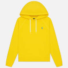 Женская толстовка Polo Ralph Lauren Polo Pony Mini Logo Hoodie Featherweight Fleece, цвет жёлтый