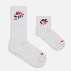 Комплект носков Nike 2-Pack Heritage New Vintage Wate, цвет серый