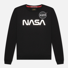 Женская толстовка Alpha Industries NASA Mirror Print, цвет чёрный