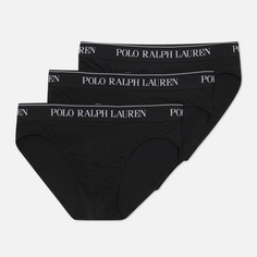 Комплект мужских трусов Polo Ralph Lauren Low Rise 3-Pack, цвет чёрный