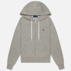 Женская толстовка Polo Ralph Lauren Full-Zip Fleece Hoodie, цвет серый