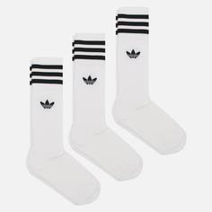 Комплект носков adidas Originals Crew 3 Pairs, цвет белый
