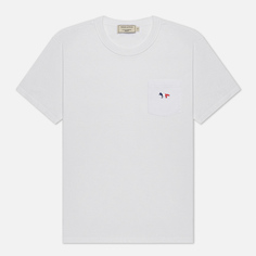 Женская футболка Maison Kitsune Tricolor Fox Patch, цвет белый