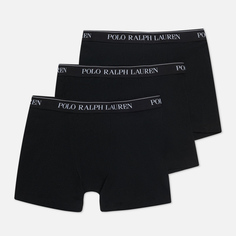 Комплект мужских трусов Polo Ralph Lauren Boxer Brief 3-Pack, цвет чёрный