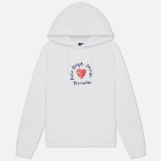 Женская толстовка Polo Ralph Lauren Heart Logo Lightweight Seasonal Fleece Hoodie, цвет белый