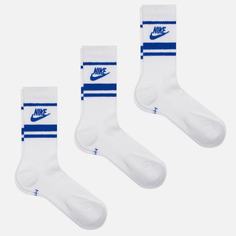 Комплект носков Nike 3-Pack Essential Stripe, цвет белый