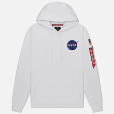 Мужская толстовка Alpha Industries NASA Space Shuttle Hoody, цвет белый