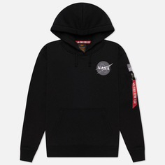 Мужская толстовка Alpha Industries NASA Space Shuttle Hoody, цвет чёрный