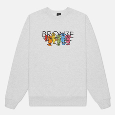 Мужская толстовка Bronze 56K Bolt Boys Embroidered Crew Neck, цвет серый