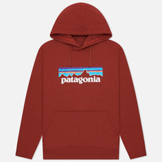 Мужская толстовка Patagonia P-6 Logo Uprisal Hoodie, цвет бордовый