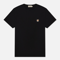 Мужская футболка Maison Kitsune Fox Head Patch, цвет чёрный