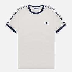 Мужская футболка Fred Perry Taped Ringer, цвет белый