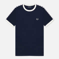 Мужская футболка Fred Perry Taped Ringer, цвет синий