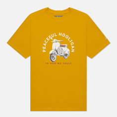 Мужская футболка Peaceful Hooligan Scooter, цвет жёлтый