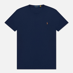 Мужская футболка Polo Ralph Lauren Custom Slim Fit Interlock, цвет синийS