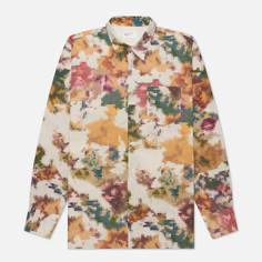 Мужская рубашка Universal Works Humber Pixel Flower, цвет камуфляжный