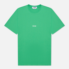 Мужская футболка MSGM Micrologo, цвет зелёный