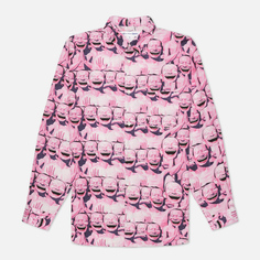 Мужская рубашка Comme des Garcons SHIRT x Yue Minjun All Over Print, цвет розовый