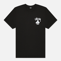 Мужская футболка Stussy Club Pigment Dyed, цвет чёрный