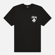Мужская футболка Stussy Club Pigment Dyed, цвет чёрный, размер XL
