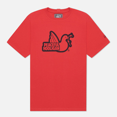 Мужская футболка Peaceful Hooligan Outline Dove, цвет красный