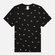 Мужская футболка Puma x Maison Kitsune Logo All Over Print, цвет чёрный
