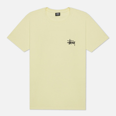 Мужская футболка Stussy SS Basic Stussy, цвет жёлтый
