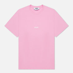 Мужская футболка MSGM Micrologo, цвет розовый