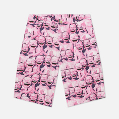 Мужские шорты Comme des Garcons SHIRT x Yue Minjun All Over Print, цвет розовый