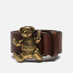 Ремень Polo Ralph Lauren Smooth Leather Bear Buckle, цвет коричневый