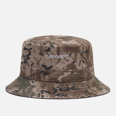 Панама Carhartt WIP Script Bucket 7.7 Oz, цвет камуфляжный