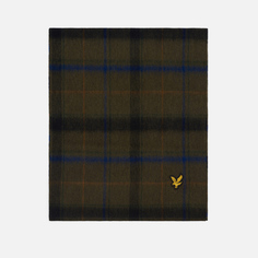 Шарф Lyle &amp; Scott Tartan Lambswool Scarf, цвет оливковый