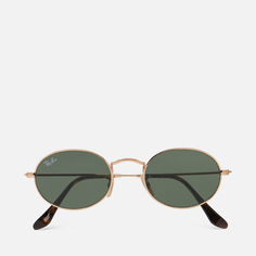 Солнцезащитные очки Ray-Ban Oval Flat Lenses, цвет зелёный, размер 54mm