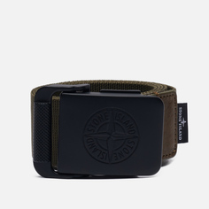 Ремень Stone Island Nylon Tape Clip Buckle 7415, цвет оливковый, размер 100