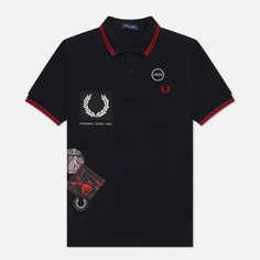 Мужское поло Fred Perry Graphic Applique, цвет чёрный