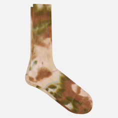Носки Anonymous Ism Tie Dye Crew, цвет коричневый