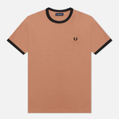 Мужская футболка Fred Perry Ringer, цвет оранжевый