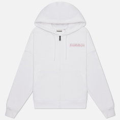 Женская толстовка Napapijri Bilea Full-Zip Hoodie, цвет белый