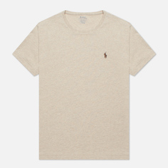 Мужская футболка Polo Ralph Lauren Classic Crew Neck 26/1 Jersey, цвет бежевый