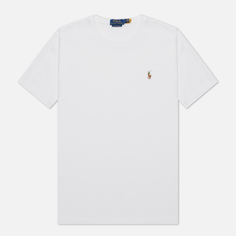 Мужская футболка Polo Ralph Lauren Custom Slim Fit Interlock, цвет белыйS