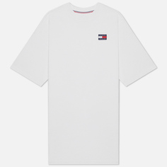 Женское платье Tommy Jeans Tommy Badge Oversized, цвет белый