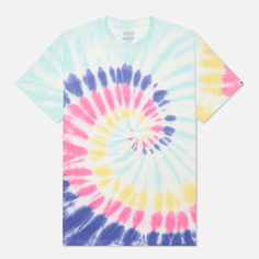 Мужская футболка Vans Drop V Spiral Tie Dye, цвет голубой