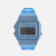 Наручные часы CASIO Collection F-91WS-2, цвет голубой